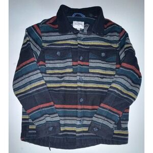 Goodfellow & Co Shacket Mens Large Multicolored Stripe Wool Blend Shirt Jacket